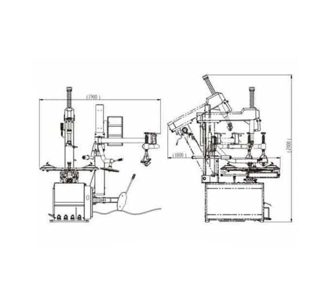 Шиномонтажный станок 220V 10-24" (с третьей рукой) ShiningBerg T624R